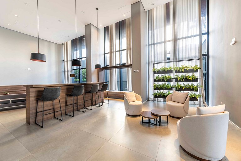 Studio Completo com Piscina na Cobertura - KH702