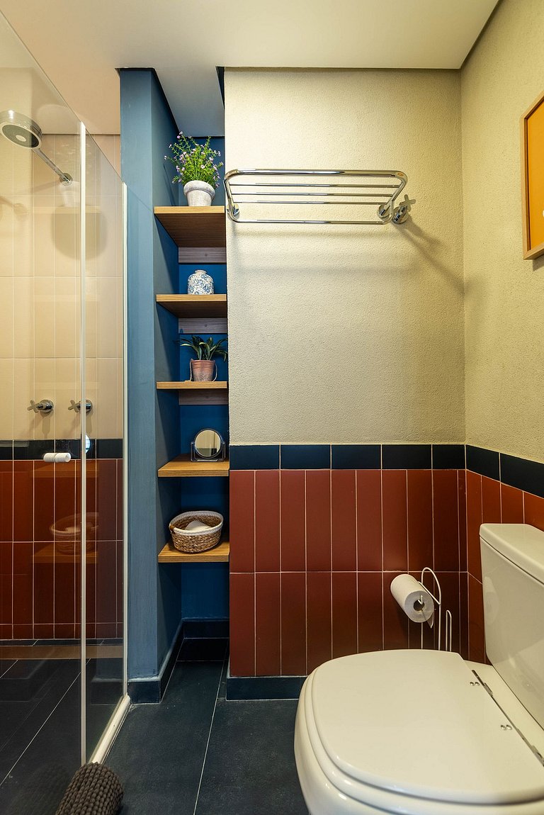 Studio com Varanda, Academia e Piscina
