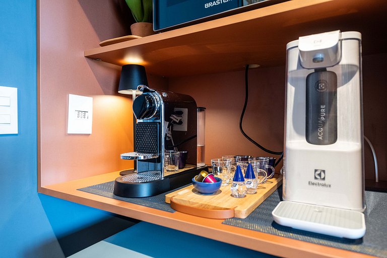 Studio com Varanda, Piscina & Academia - PG402