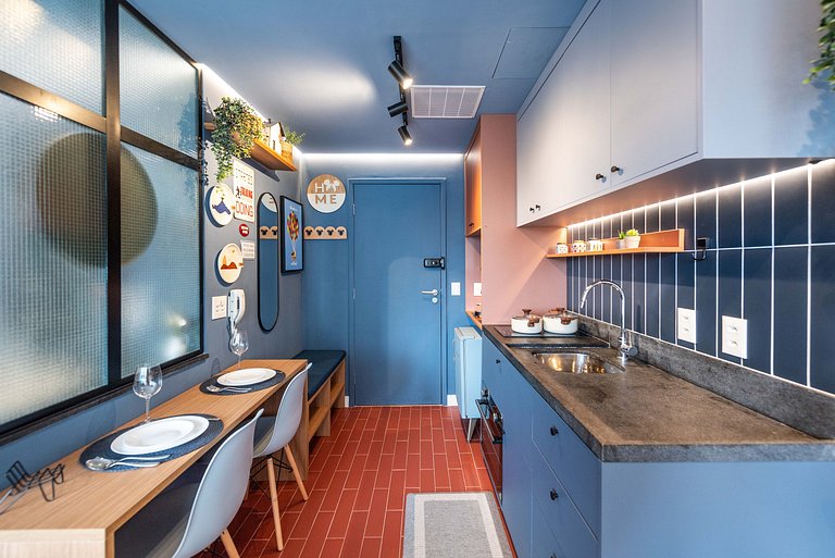 Studio com Varanda, Piscina & Academia - PG402