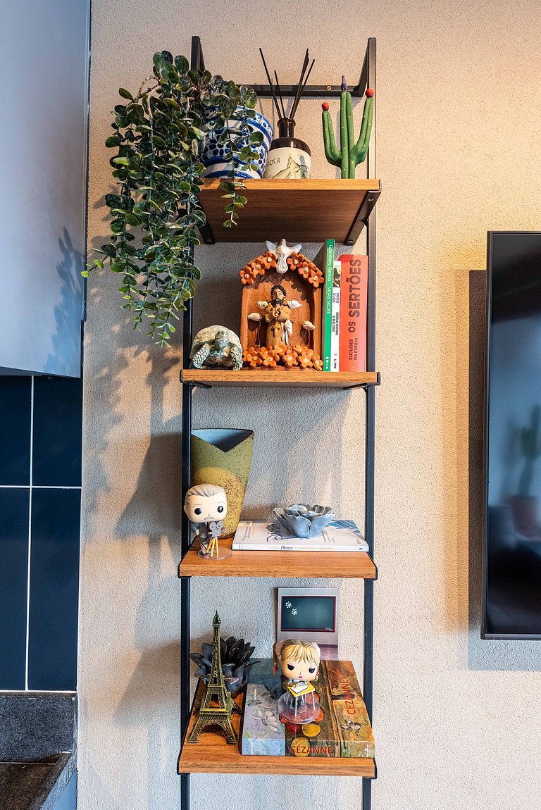 Studio com Varanda, Academia e Piscina