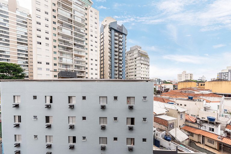 Studio com Varanda, Academia e Piscina