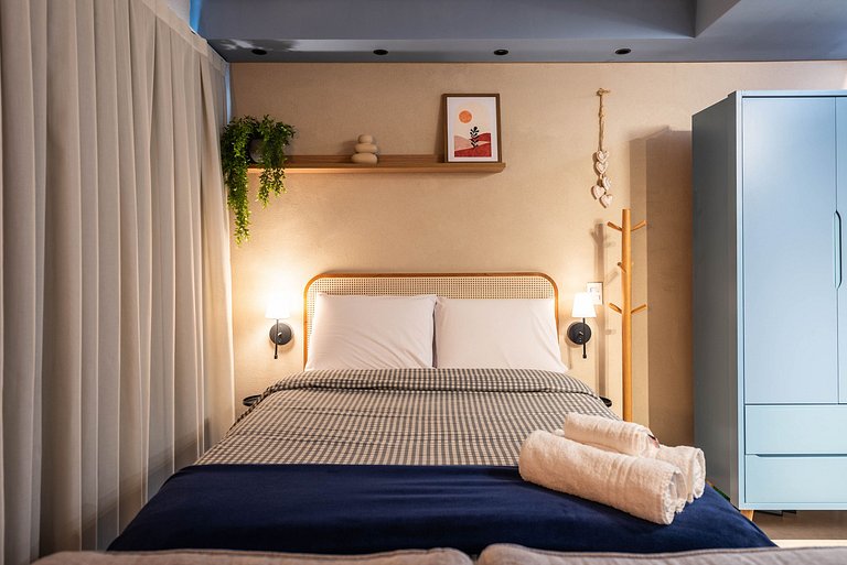 Studio com Varanda, Piscina & Academia - PG402