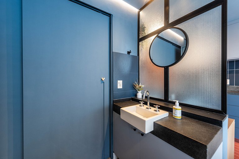 Studio com Varanda, Academia e Piscina
