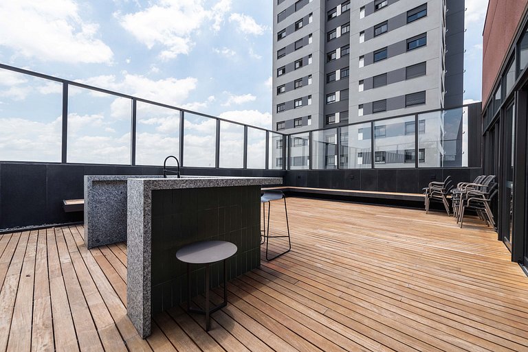 Studio c/ Vista Panorâmica e Piscina - GP2304