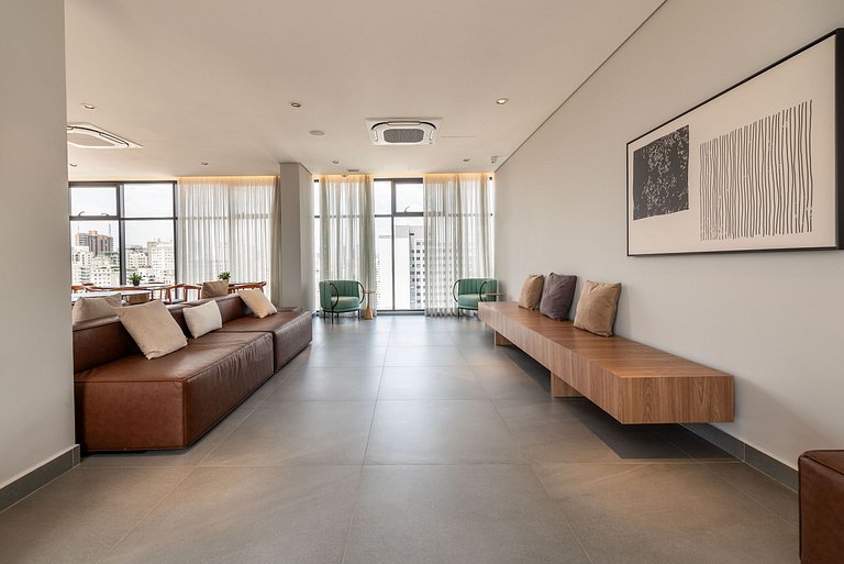 Studio c/ Vista Panorâmica e Piscina - GP2304