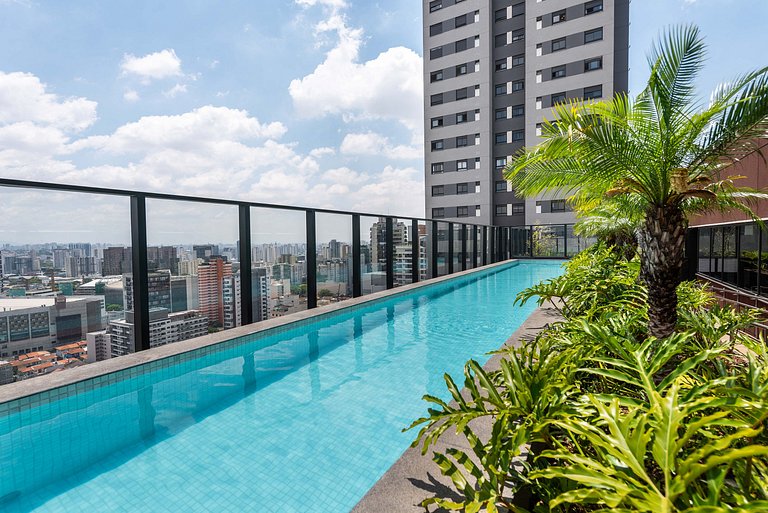 Studio c/ Vista Panorâmica e Piscina - GP2304