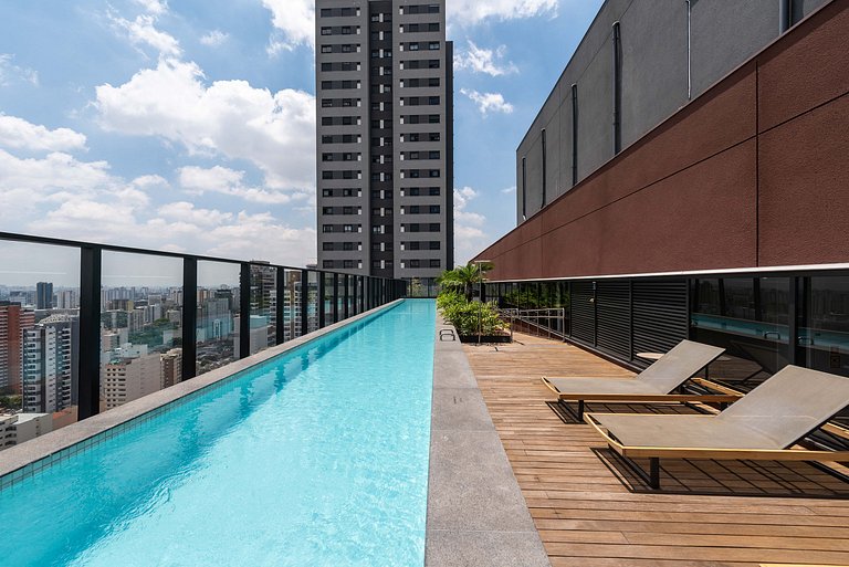 Studio c/ Vista Panorâmica e Piscina - GP2304