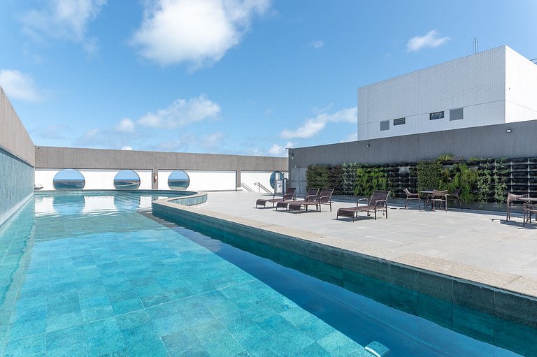 Studio c/ rooftop com piscina em Olinda - JAM907C