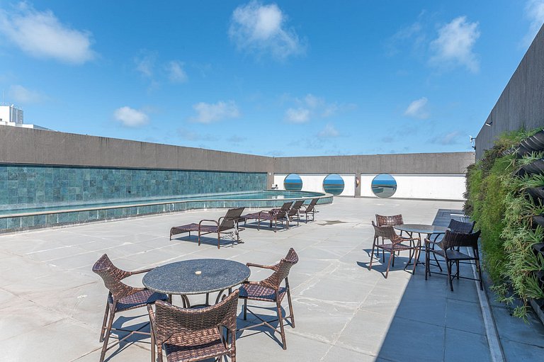 Studio com Rooftop e Piscina em Olinda - JAM907C