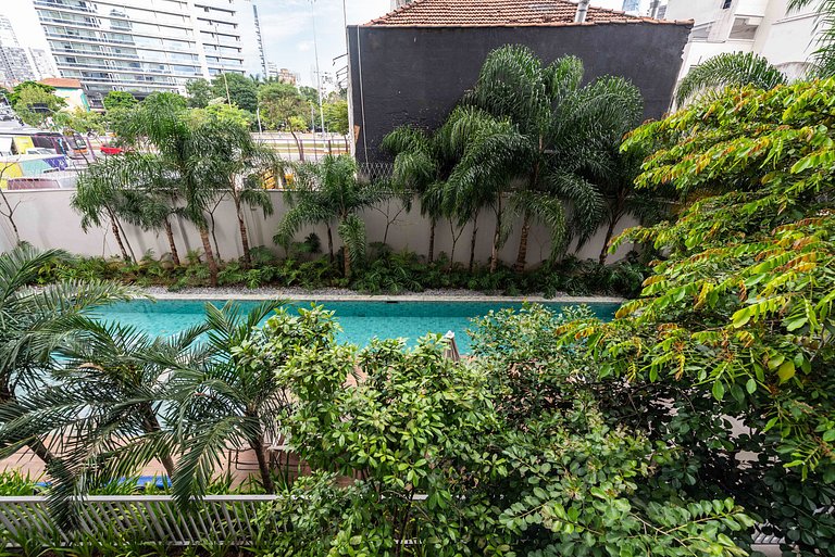 Studio c/ Piscina e Academia perto do Metrô - H104