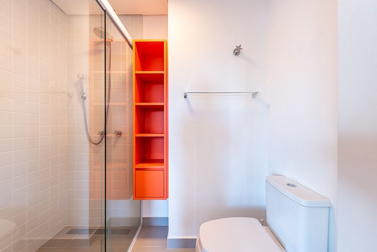 Studio em Pinheiros com Piscina Rooftop - P507