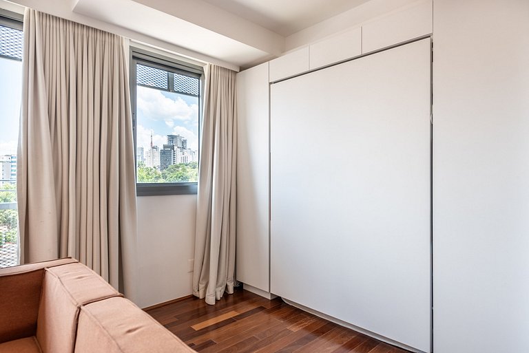 Studio em Pinheiros com Piscina Rooftop - P507