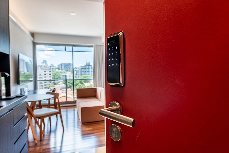 Studio em Pinheiros com Piscina Rooftop - P507