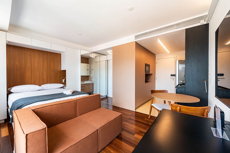 Studio em Pinheiros com Piscina Rooftop - P507