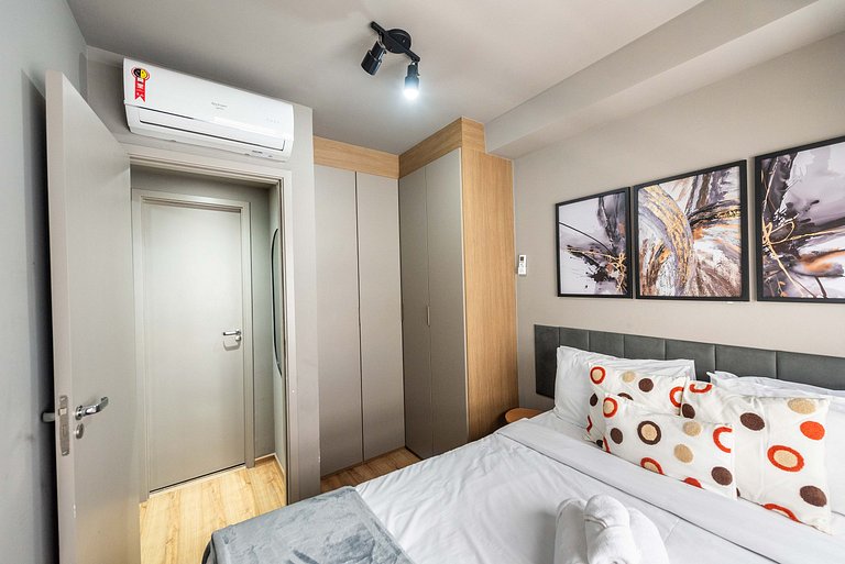 Studio em Indianópolis com academia - NI410