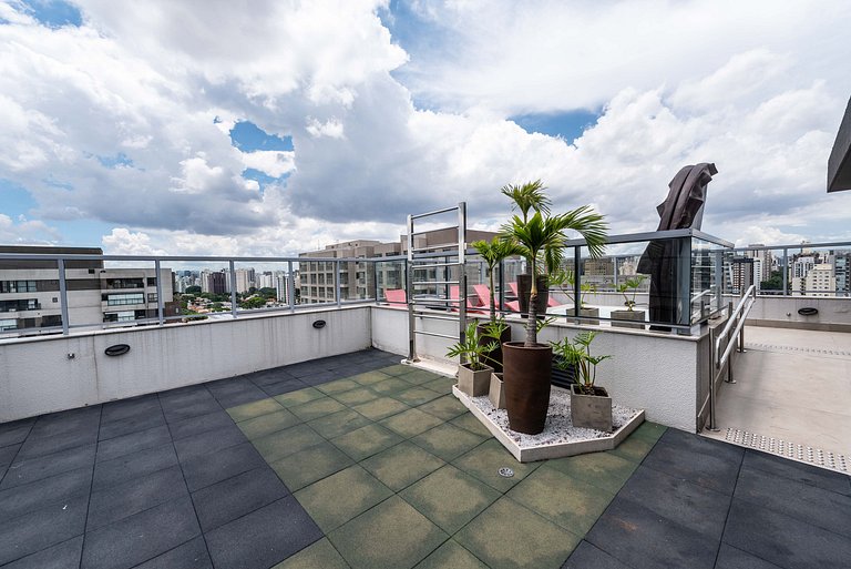 Studio em Indianópolis com academia - NI410