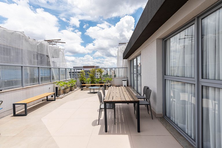 Studio em Indianópolis com academia - NI410