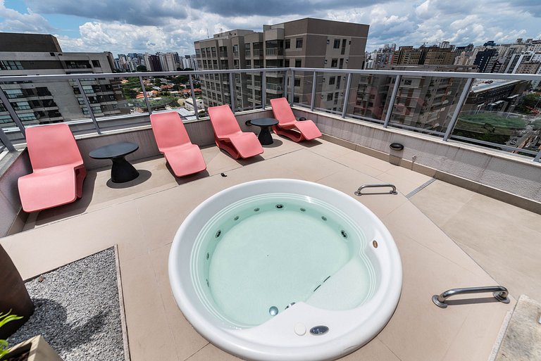 Studio em Indianópolis com academia - NI410