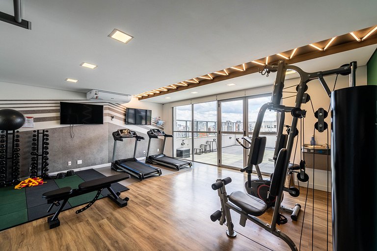 Studio em Indianópolis com academia - NI410
