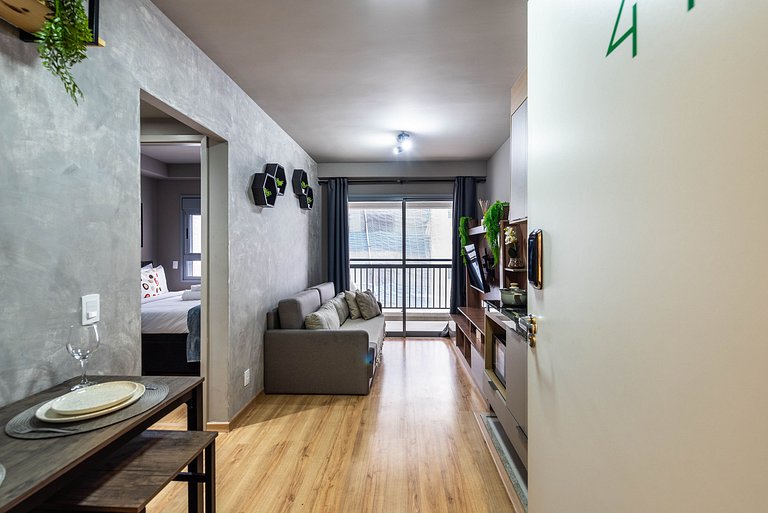 Studio em Indianópolis com academia - NI410