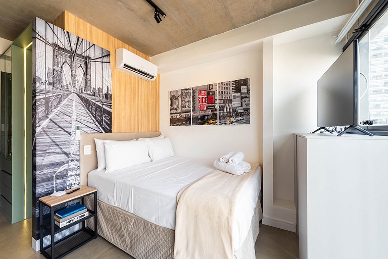 Studio Moderno com Academia e Vista - VN1407