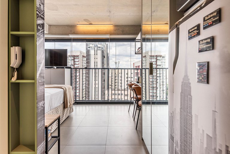 Studio Moderno com Academia e Vista - VN1407