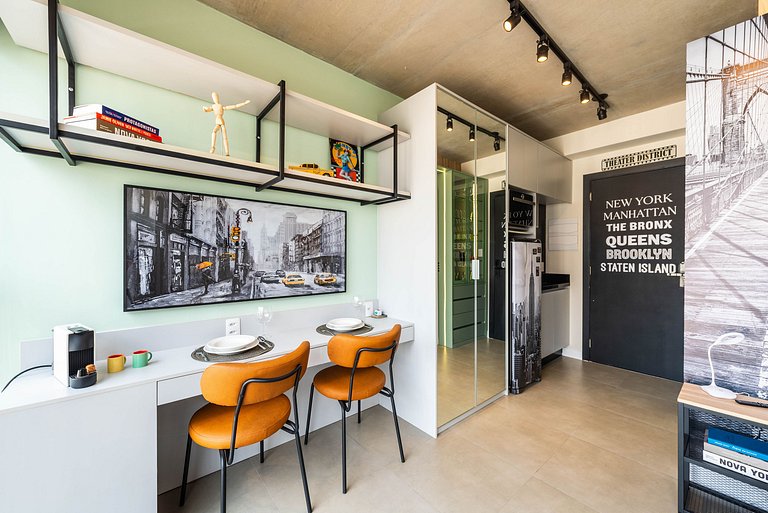 Studio Moderno com Academia e Vista - VN1407