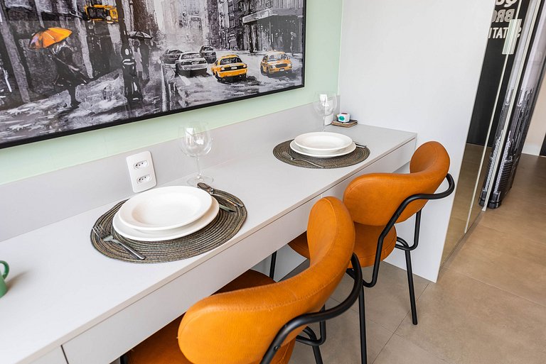 Studio Moderno com Academia e Vista - VN1407