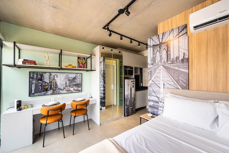 Studio Moderno com Academia e Vista - VN1407