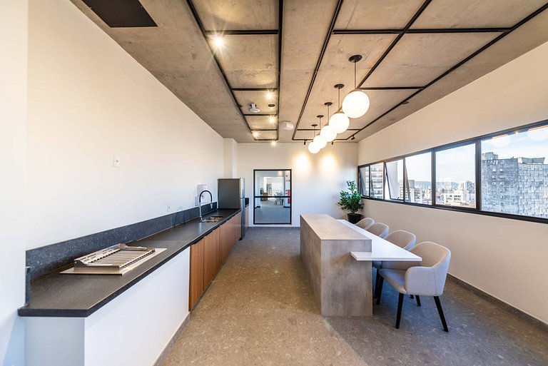 Studio Moderno com Academia e Vista - VN1407