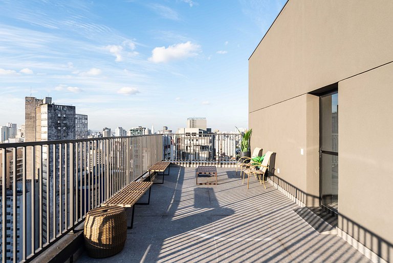 Studio Moderno com Academia e Vista - VN1407