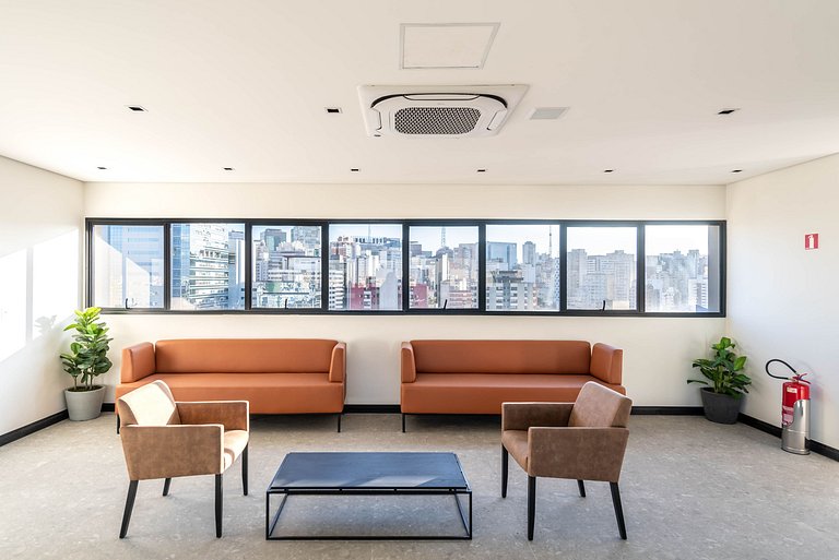 Studio Moderno com Academia e Vista - VN1407