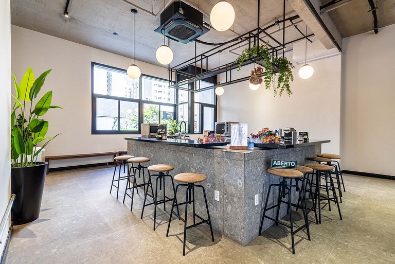 Studio Moderno com Academia e Vista - VN1407