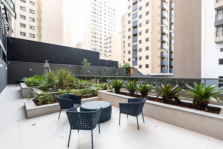 Studio Moderno com Academia e Vista - VN1407