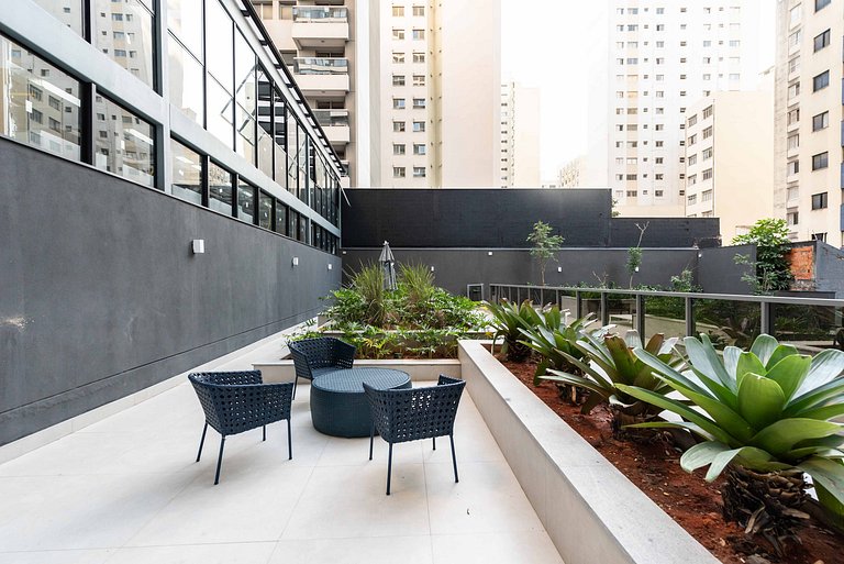 Studio Moderno com Academia e Vista - VN1407