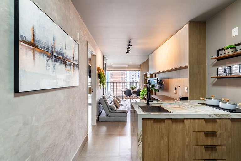 Studio Moderno com Piscina e Academia - Z1001