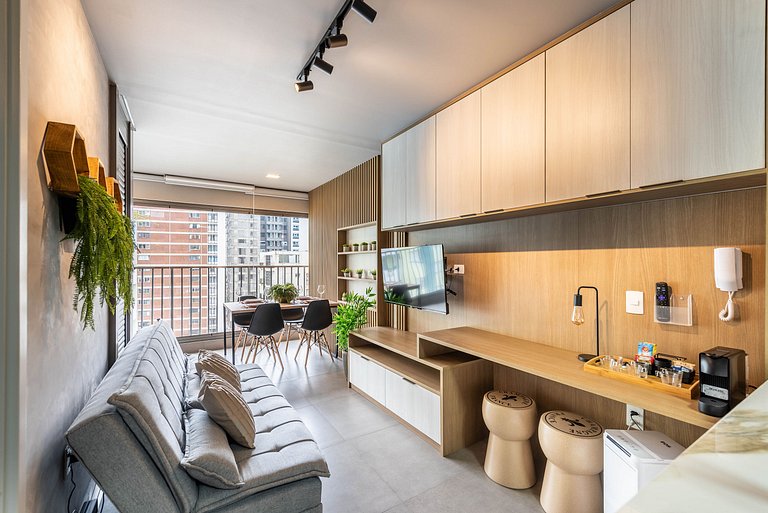 Studio Moderno com Piscina e Academia - Z1001