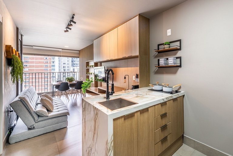 Studio Moderno com Piscina e Academia - Z1001