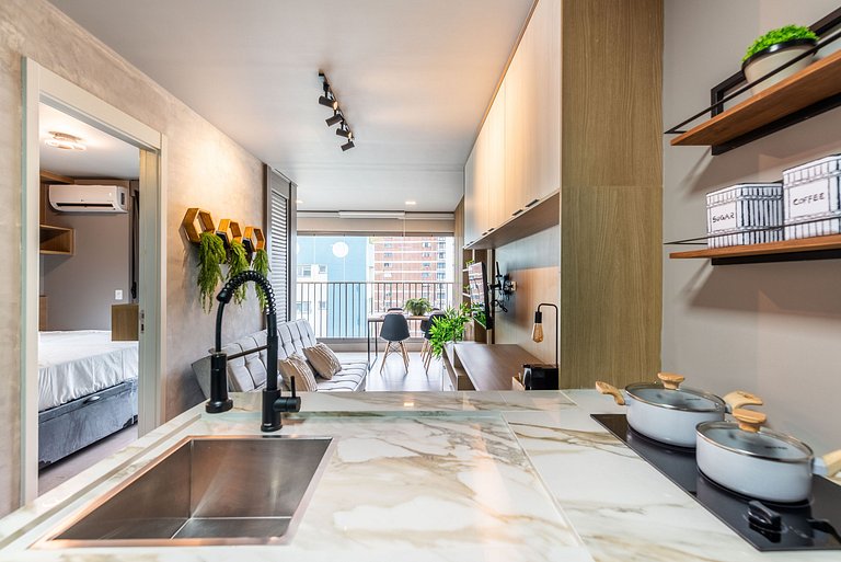 Studio Moderno com Piscina e Academia - Z1001