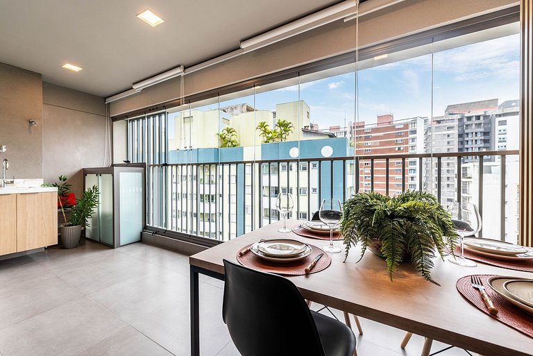 Studio Moderno com Piscina e Academia - Z1001