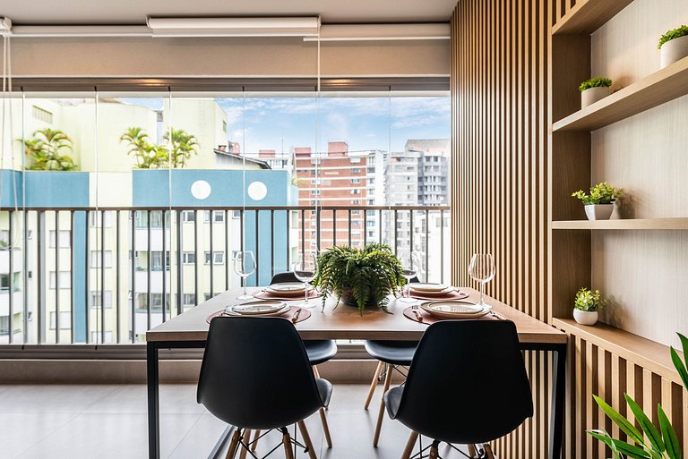 Studio Moderno com Piscina e Academia - Z1001