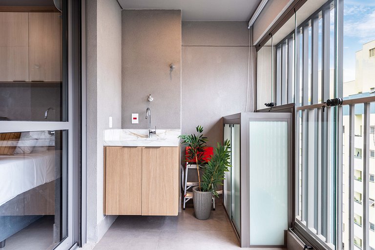 Studio Moderno com Piscina e Academia - Z1001