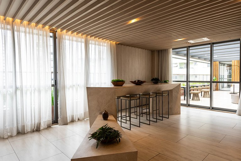 Studio Moderno com Piscina e Academia - Z1001