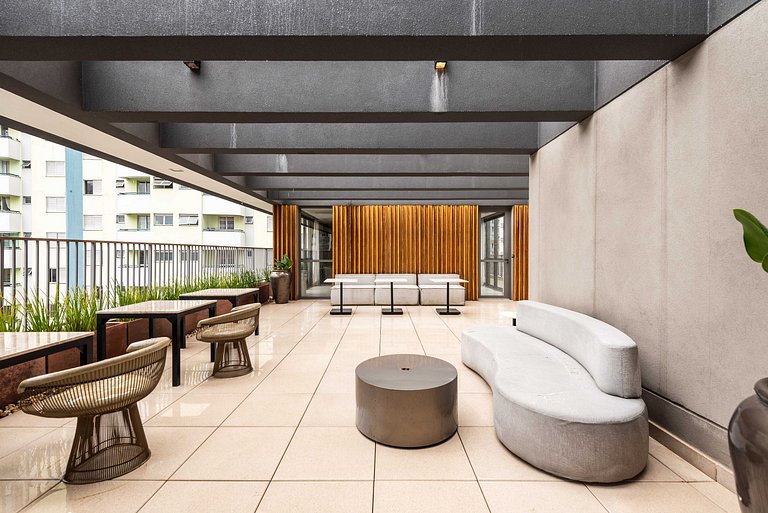 Studio Moderno com Piscina e Academia - Z1001