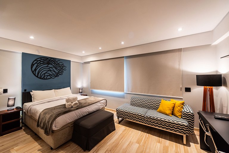 Studio em Hotel com Vaga e Limpeza Diária - M1013