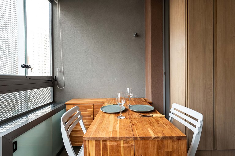 Studio em Pinheiros com Piscina e Academia - C1406