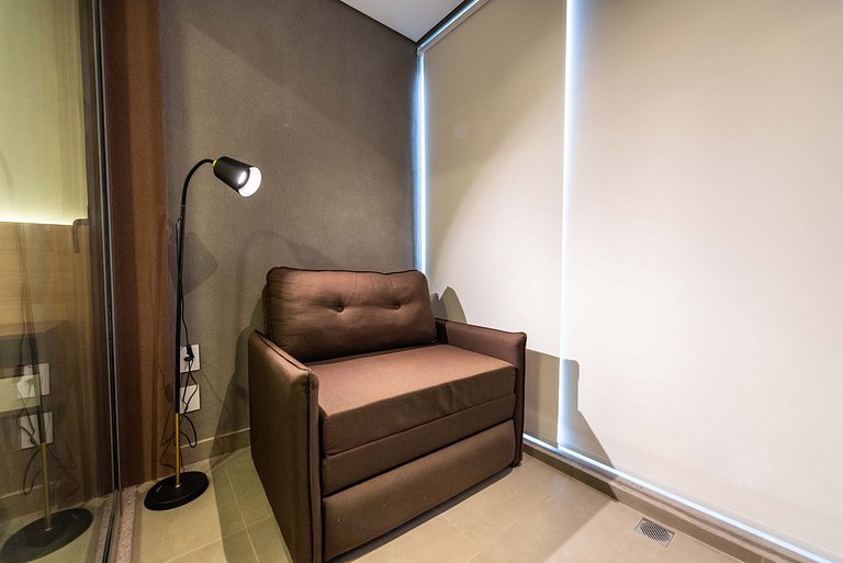 Studio em Pinheiros com Piscina e Academia - C1406