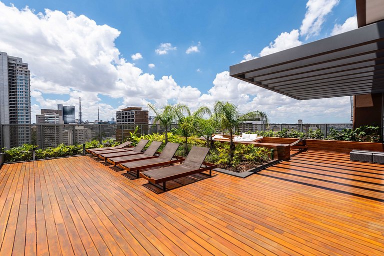 Studio em Pinheiros com Piscina e Academia - C1406