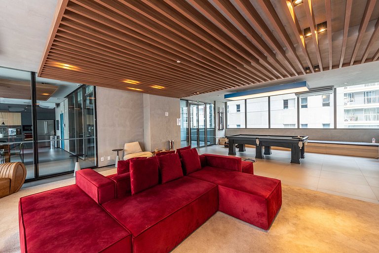 Studio em Pinheiros com Piscina e Academia - C1406